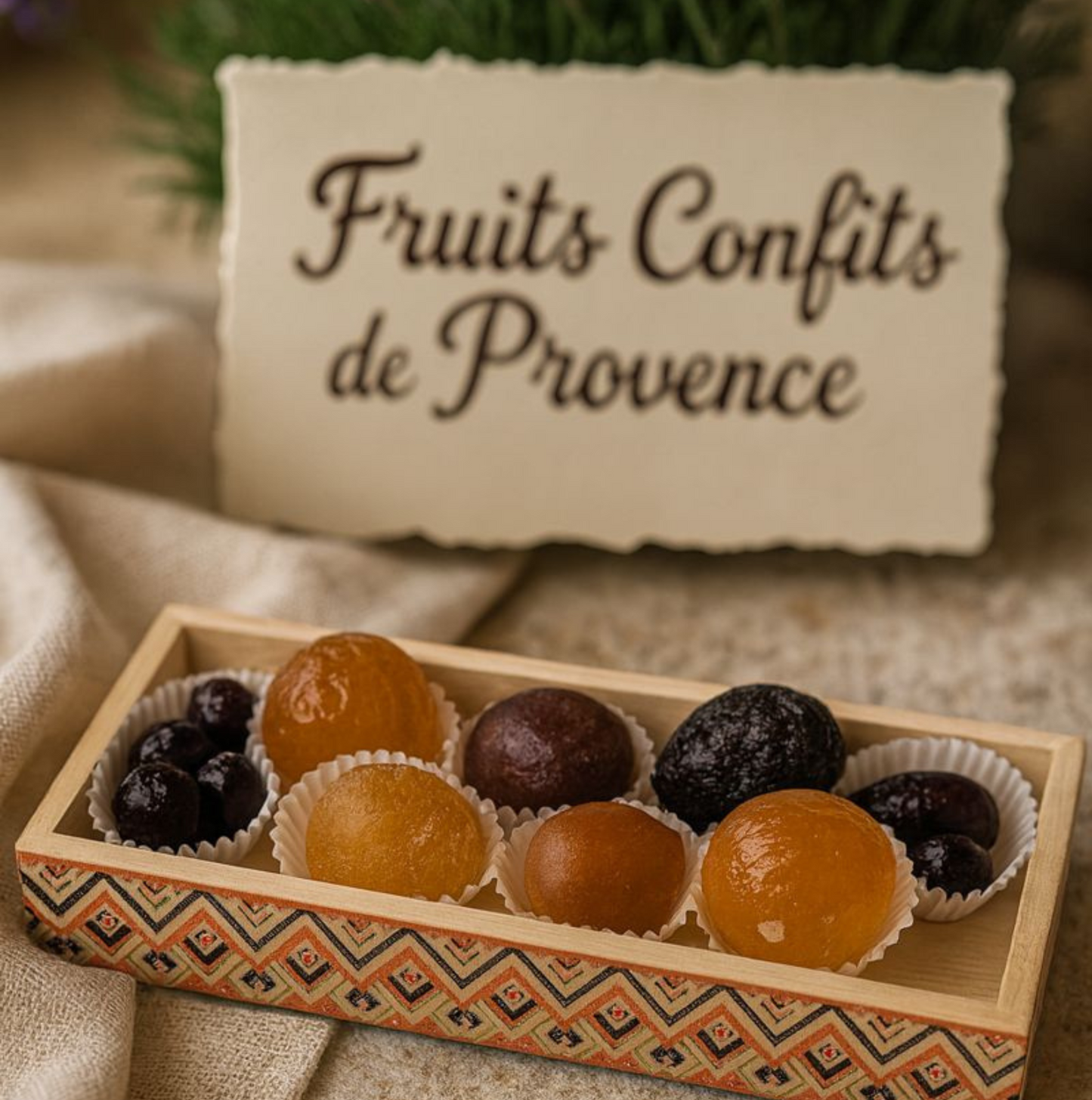 Coffret fruits confits glacés